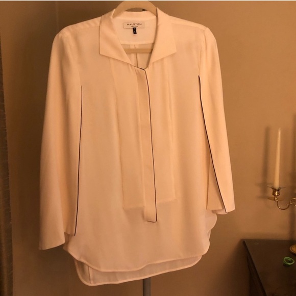 Halston Heritage Tops - Halston Heritage, Silk cape-blouse. Stunning. Sz 10. NWOT.Photos do no justice!